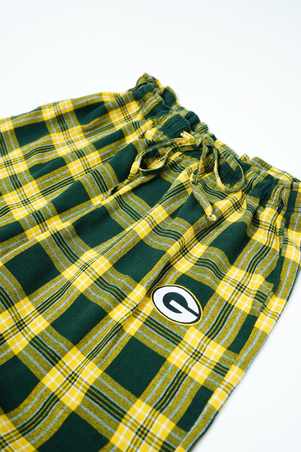 “GREEN BAY PACKERS” -Check Patterned Pajama Pants-