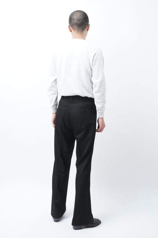 FINCH -S140's Worsted Gabardine Semi-Flare Trousers