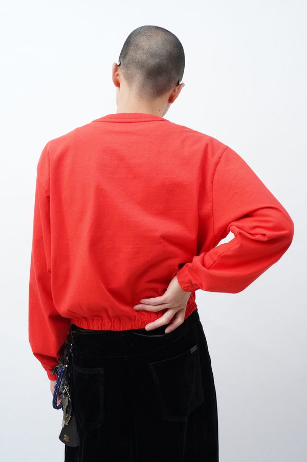 “UNITED POWERS OF GOODTIME, Mars, MANHOLE” -Gathered long sleeve-