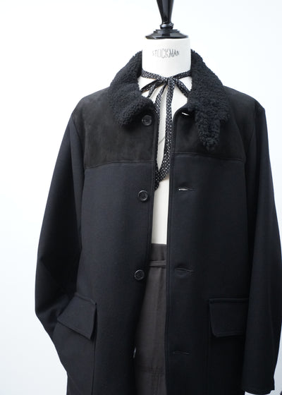 GREGORY -Mouton Collar Donkey Coat-
