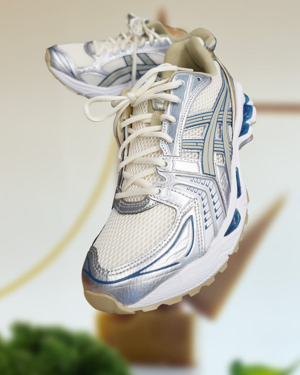 - GEL-KAYANO 14 - (CREAM/PURE SILVER)