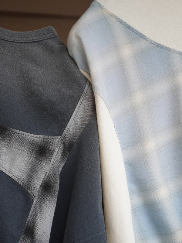 -Patchworked Faded T-Shirt-