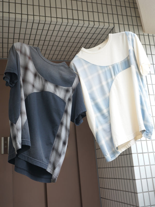 -Patchworked Faded T-Shirt-