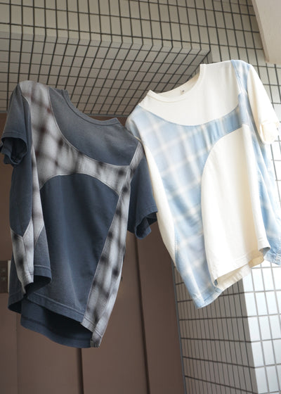 -Patchworked Faded T-Shirt-