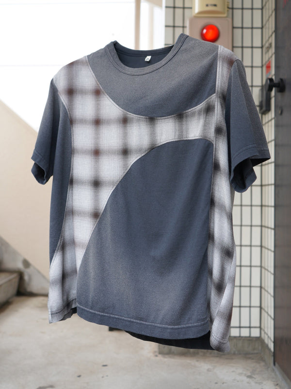 -Patchworked Faded T-Shirt-