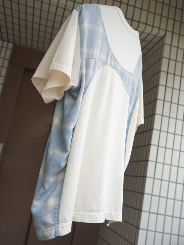 -Patchworked Faded T-Shirt-