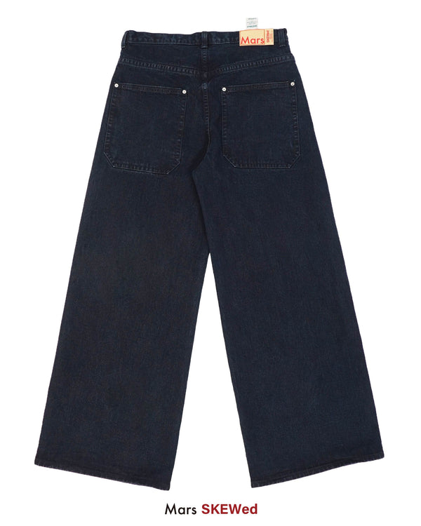 "Mars meets SKEWed" -WIDE LEG BAGGY JEANS- [BLACK]