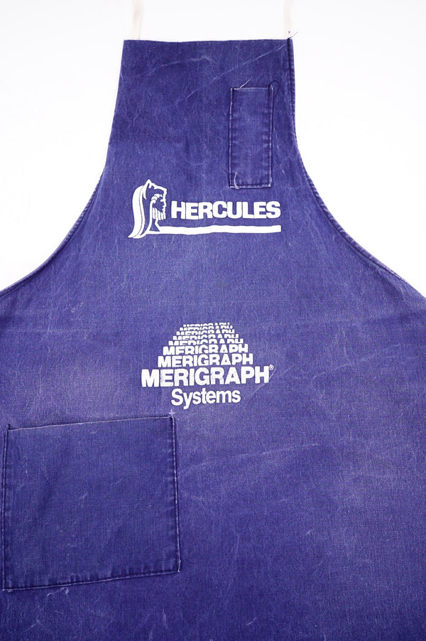 70's "HERCULES" -Logo Printed Denim Apron-