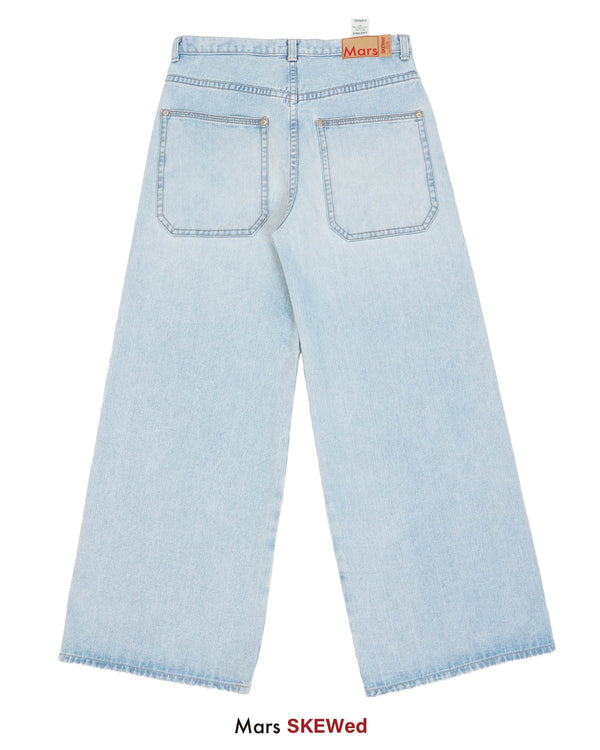 "Mars meets SKEWed" -WIDE LEG BAGGY JEANS- [BLUE]