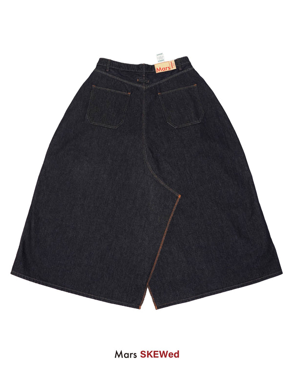 "Mars meets SKEWed" -MEGA WIDE JEAN SKIRT- [ONEWASH]
