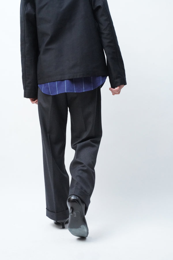 NAVY STRIPED COTTON SHIRT