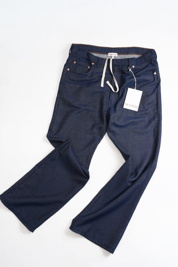 N.CLAPTON -Semi-Flared Denim Easy Pants-