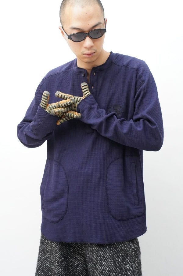 -TWO POCKET HENLEY-