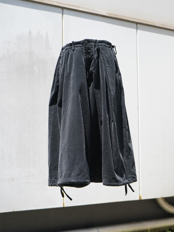 -Wide-Leg Cropped Corduroy Pants-