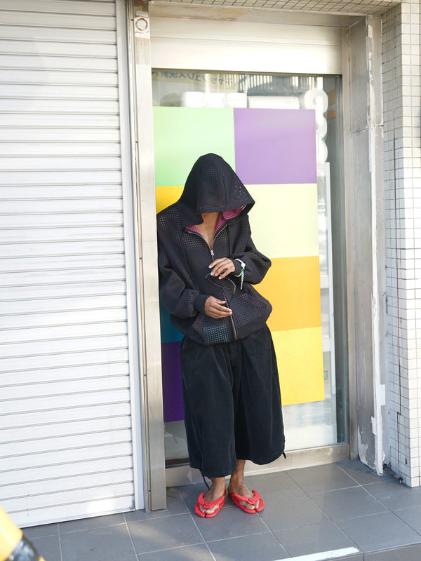 -Wide-Leg Cropped Corduroy Pants-