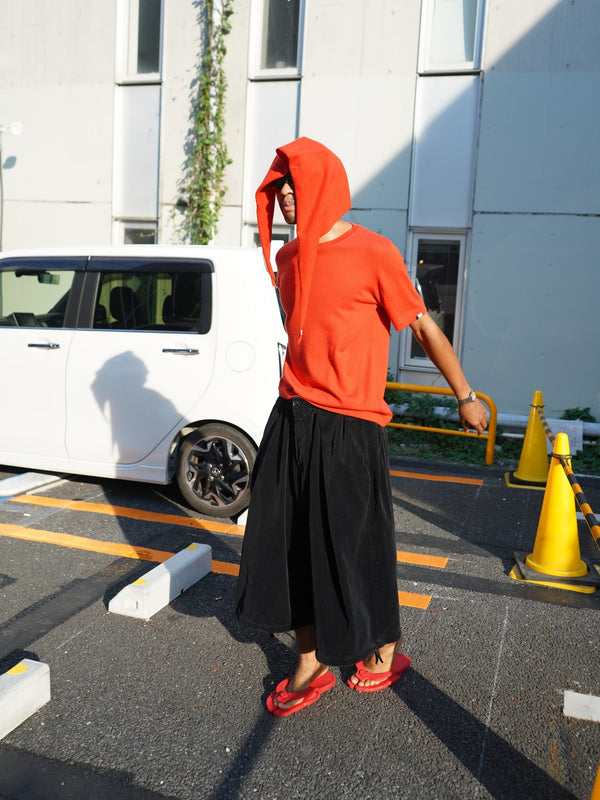 -Wide-Leg Cropped Corduroy Pants-