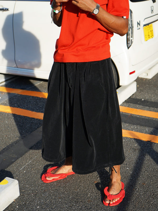 -Wide-Leg Cropped Corduroy Pants-
