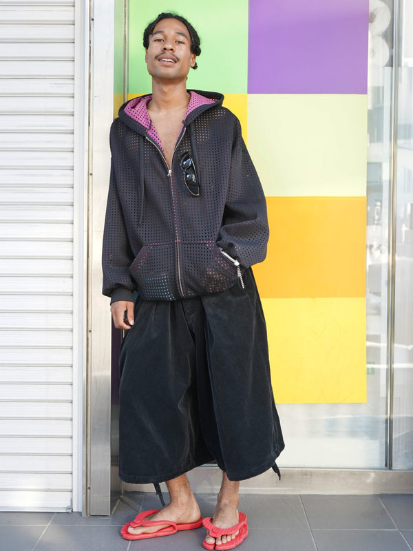 -Wide-Leg Cropped Corduroy Pants-