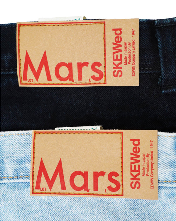 "Mars meets SKEWed" -WIDE LEG BAGGY JEANS- [BLACK]