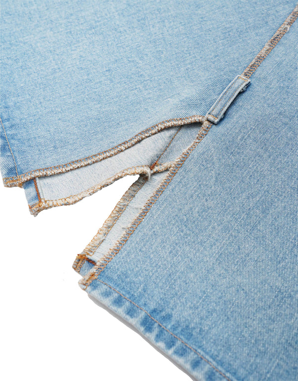 "Mars meets SKEWed" -MEGA WIDE JEAN SKIRT- [BLUE]